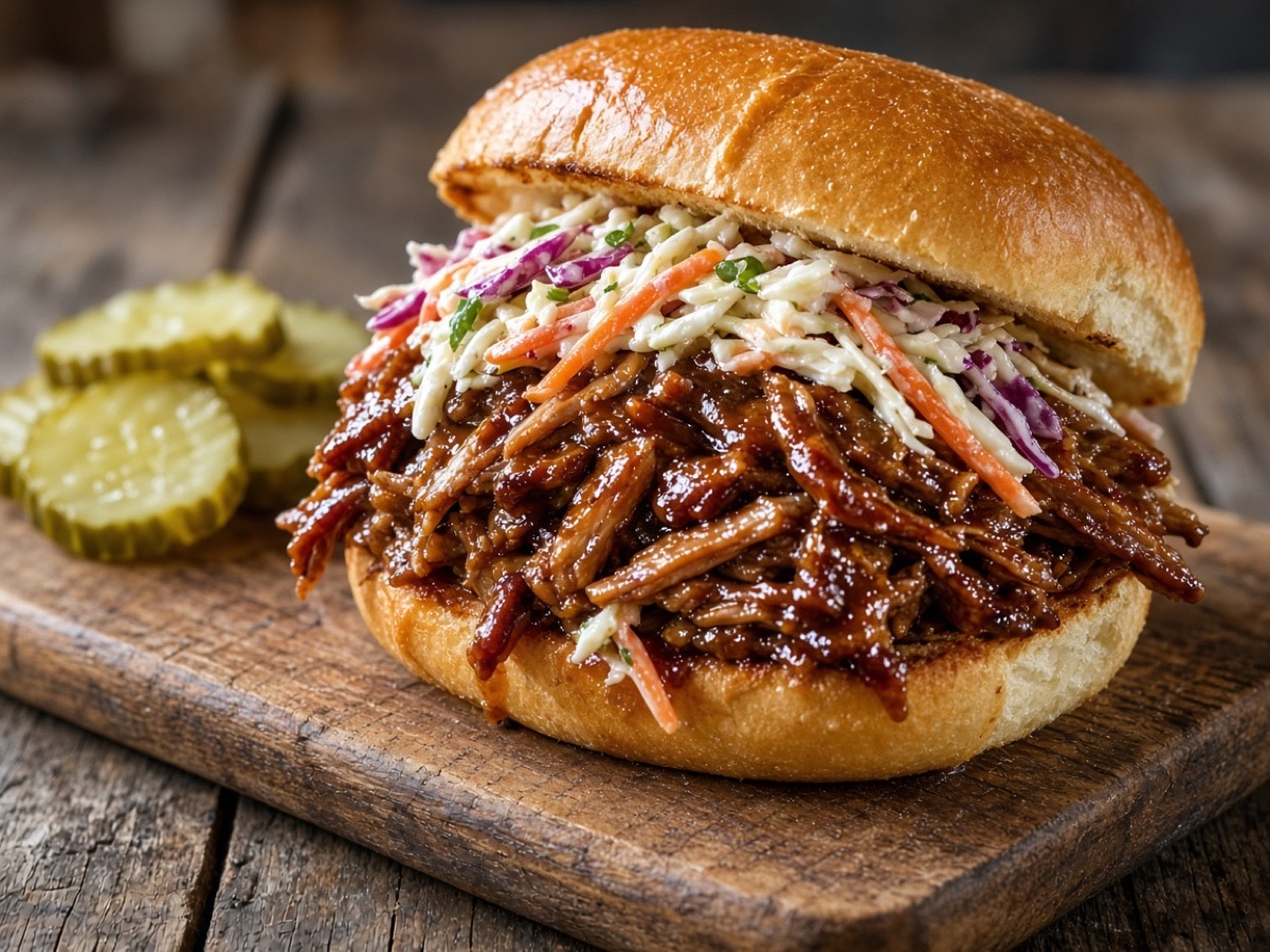 Pulled Pork Sandwich with Slaw